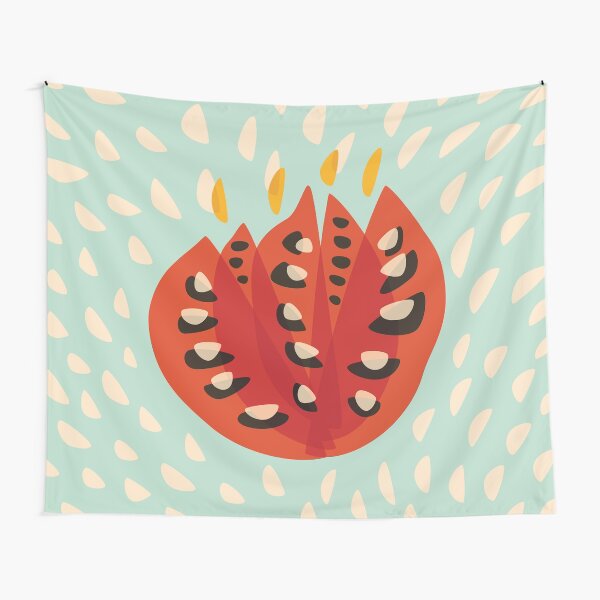 Abstract Red Tulip Flower In Spring Tapestry