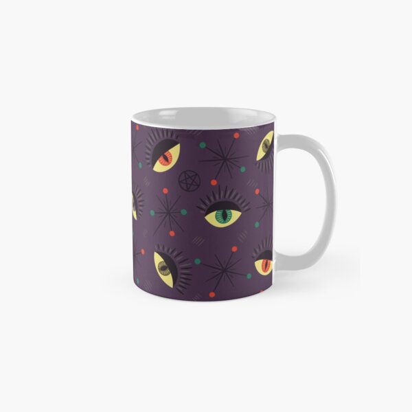 Reptile witch eyes retro pattern Classic Mug