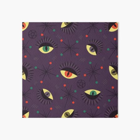Reptile witch eyes retro pattern Art Board Print