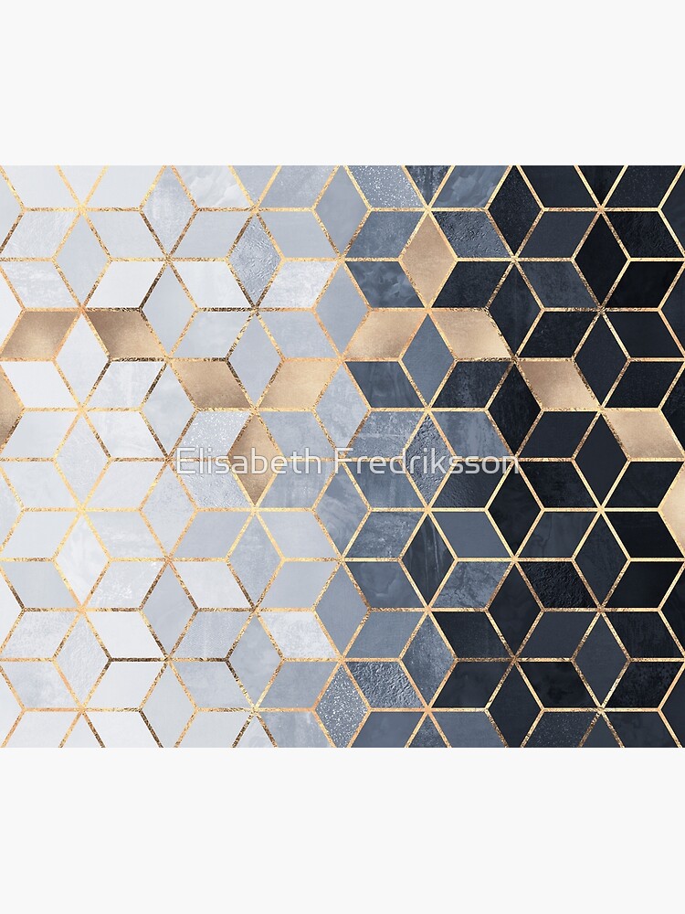 Soft Blue Gradient Cubes by foto-ella