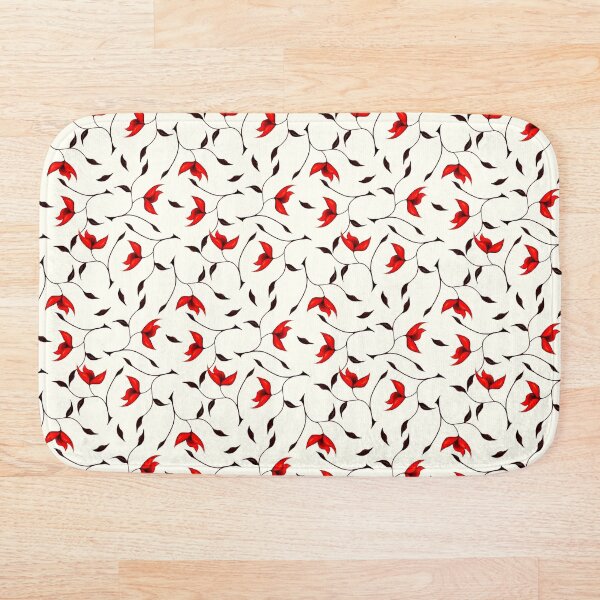 Item preview, Delicate Red Flower Pattern designed and sold by Boriana Giormova.
