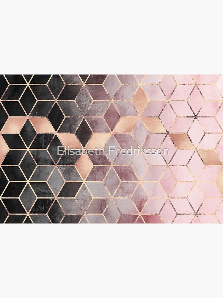 Pink And Grey Gradient Cubes by foto-ella