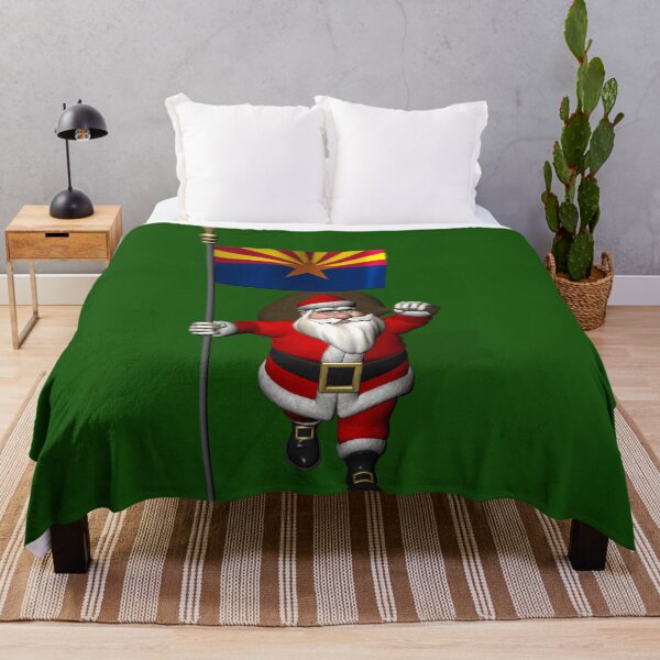 Aperçu de l'œuvre Santa Claus With Flag Of Arizona créée et vendue par Mythos57.