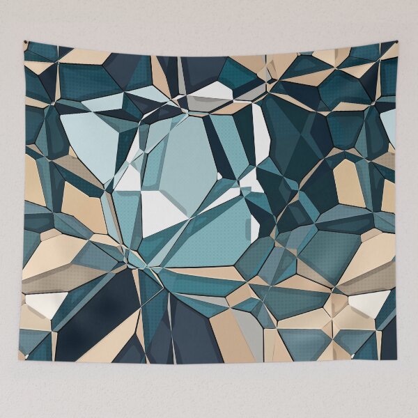 Item preview, Turquoise And Tan Geometric Pattern designed and sold by Phil Perkins.