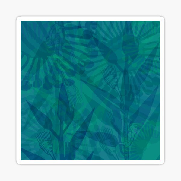 Vista previa del artículo con la obra «jungla azul», diseñado y vendido por waurore.