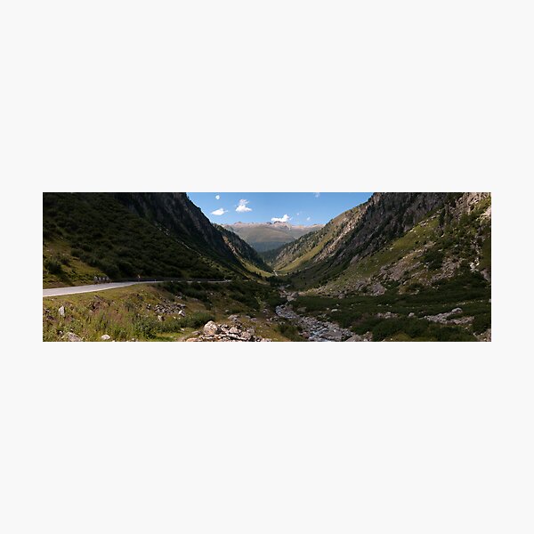 Cyclists on the Nufenen Pass Photographic Print
