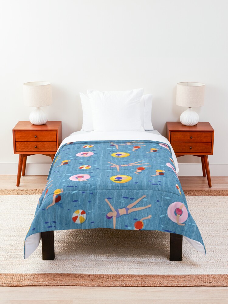 Alternate view of swimming is a breeze Comforter