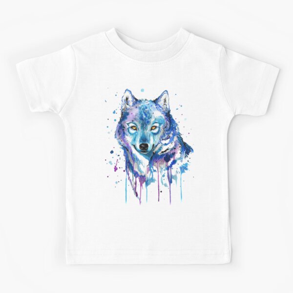 Watercolor Wolf Kids T-Shirt
