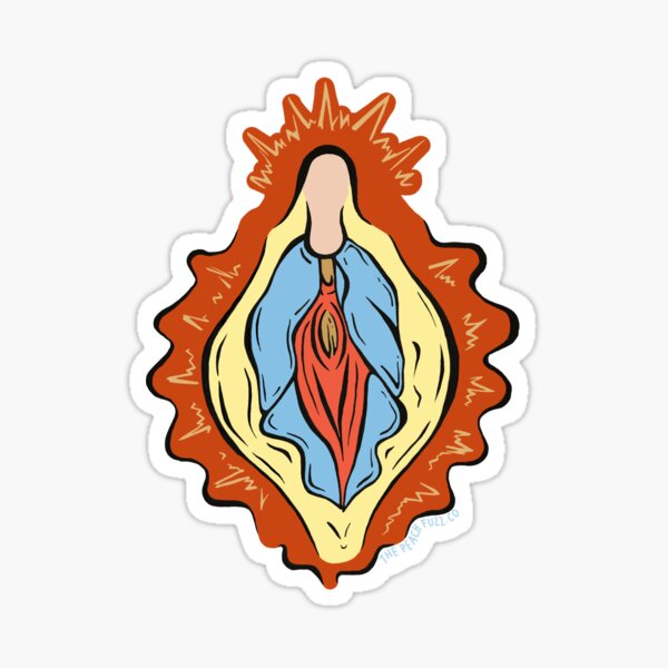 Vulva Mary - The Peach Fuzz Sticker