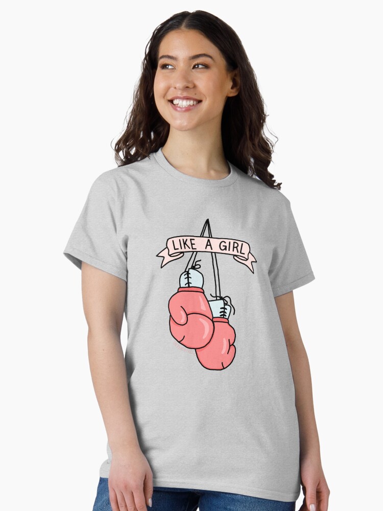Thumbnail 2 of 7, Classic T-Shirt, Punch out the Patriarchy - The Peach Fuzz designed and sold by elizabethhudy.