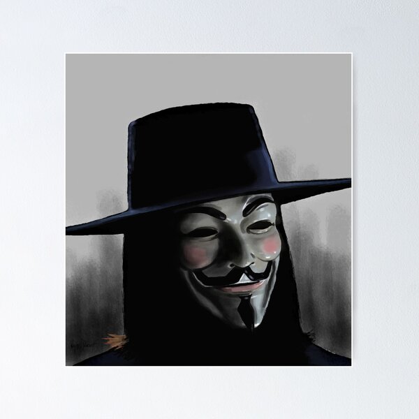 The mask of Hugo Weaving in V for Vendetta