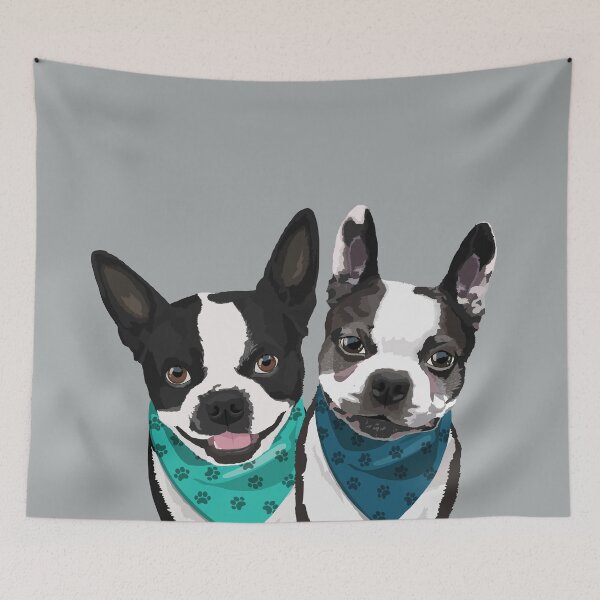 Item preview, Bella and Archie the Boston Terriers designed and sold by liz-des.