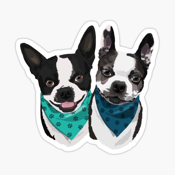 Item preview, Bella and Archie the Boston Terriers designed and sold by liz-des.