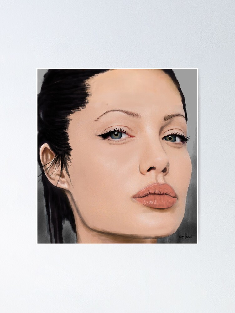 Angelina Jolie Poster By Waynedowsent Redbubble