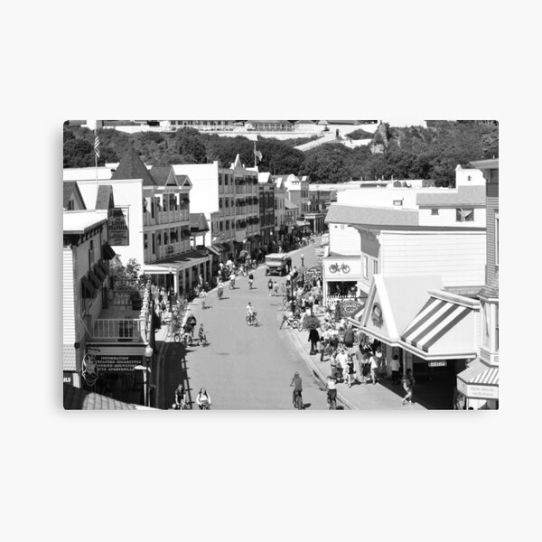 Item preview, Downtown Mackinac Island in B&W designed and sold by dawnsten.