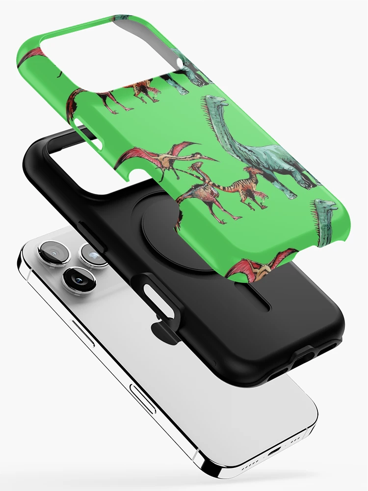 Thumbnail 2 of 4, iPhone Case, Dino Parade designed and sold by InkPotGraphics.