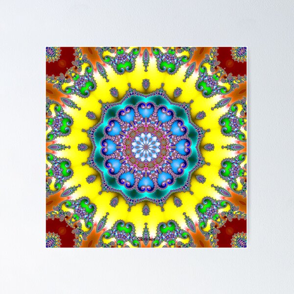 Item preview, 'Blue Hearts Center' designed and sold by Scott Bricker.