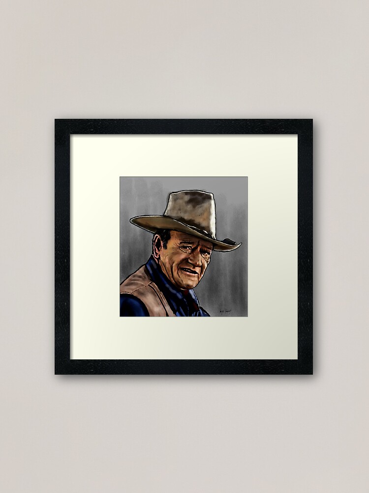 "JOHN WAYNE" Framed Art Print for Sale by waynedowsent Redbubble