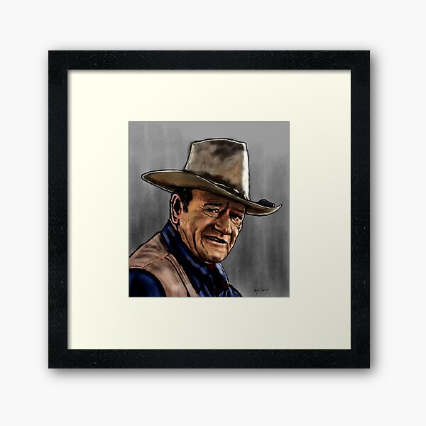 "JOHN WAYNE" Framed Art Print for Sale by waynedowsent Redbubble