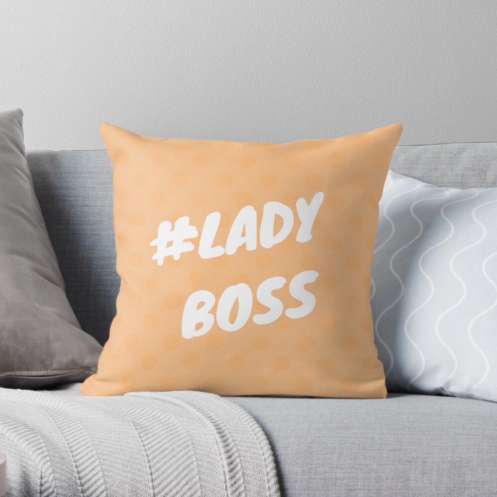 #ladyboss Throw Pillow