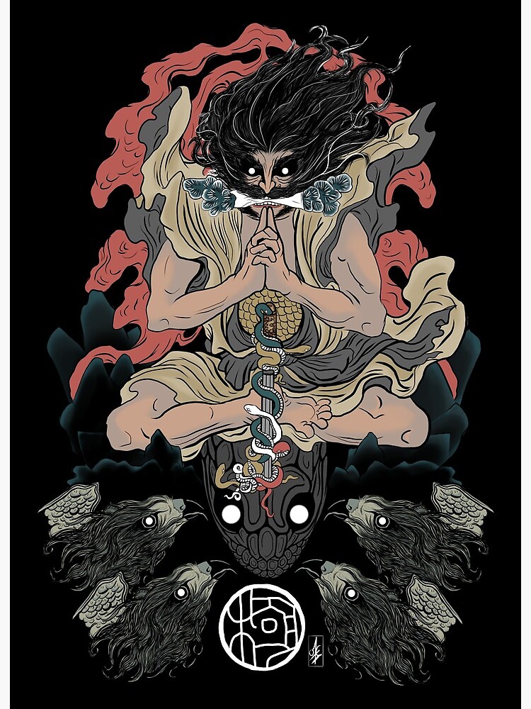 Kidomaru and the tengu Art Board Print by MCTOBW | Redbubble