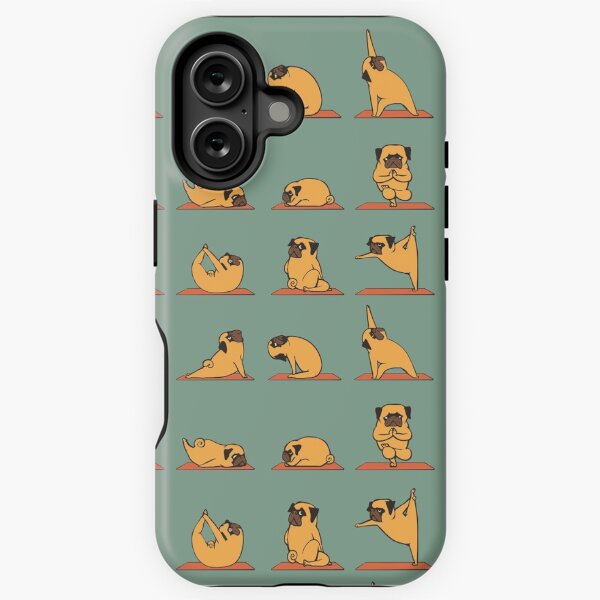 Vista previa del artículo con la obra «Yoga pug», diseñado y vendido por Huebucket.