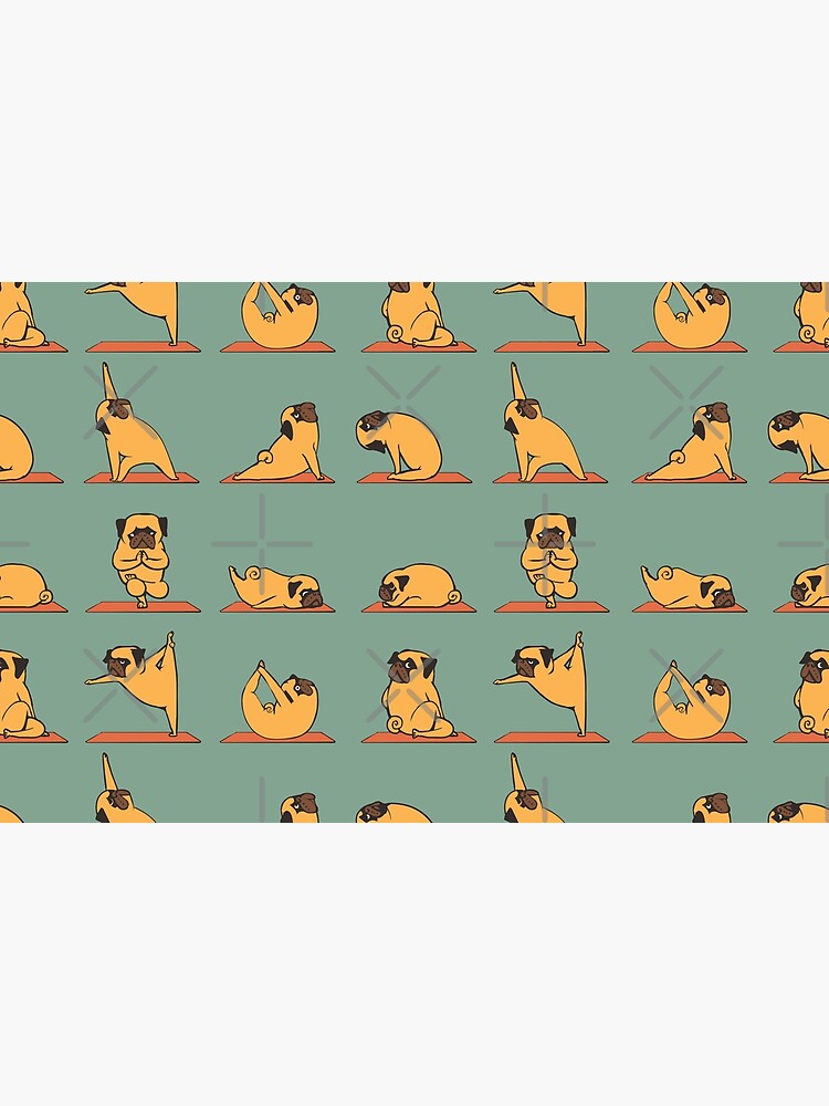 Pug Yoga by Huebucket