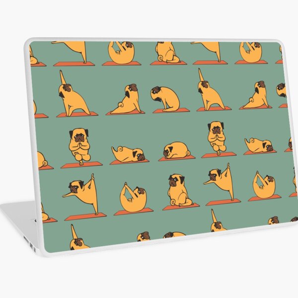 Pug Yoga Laptop Skin