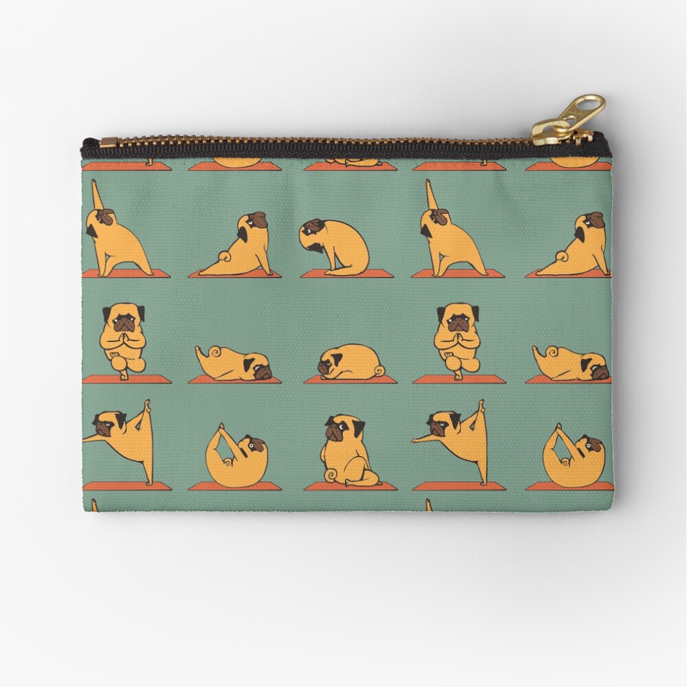 Pug Yoga Zipper Pouch