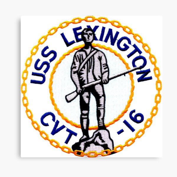 “USS Lexington CV-16 Minuteman Insignia” Canvas Print by Spacestuffplus