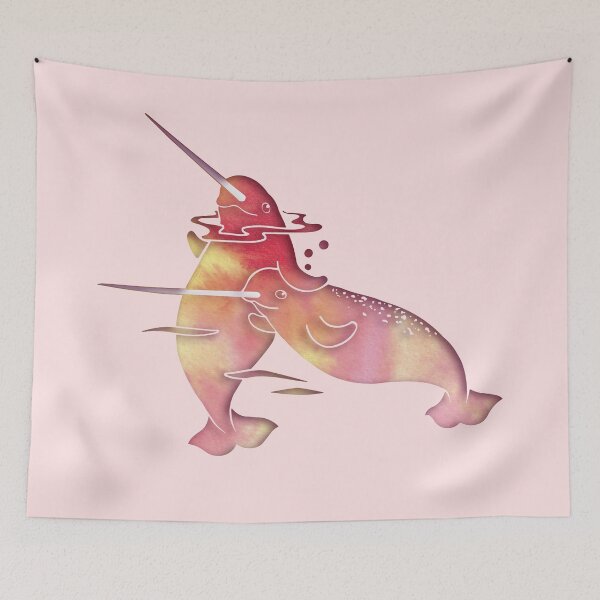 Item preview, Peach Sea Narwhal designed and sold by ferinefire.