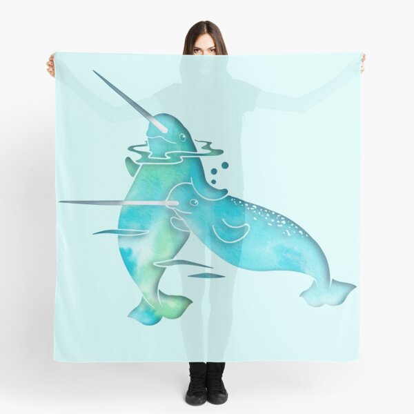 Aqua Sea Narwhal Scarf