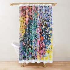 Algorithmic Overlay Shower Curtain