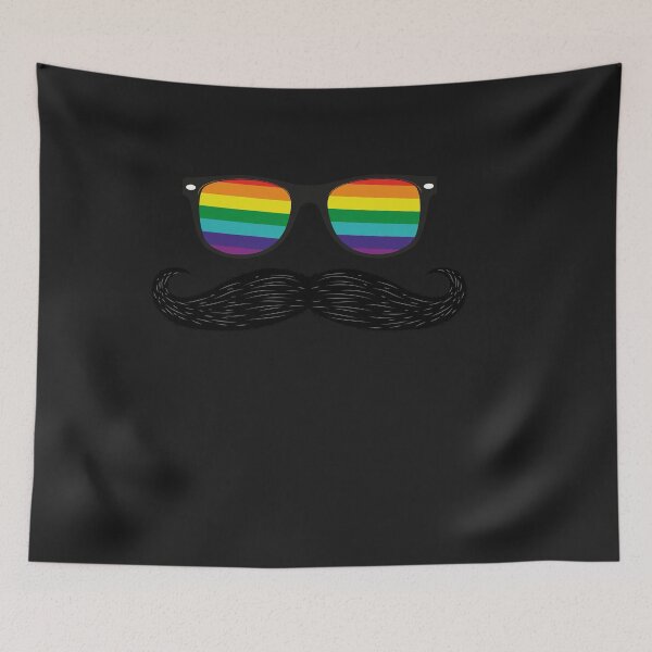 Item preview, Gay Pride LTGB Moustache Hipster designed and sold by Músico Ilustre.