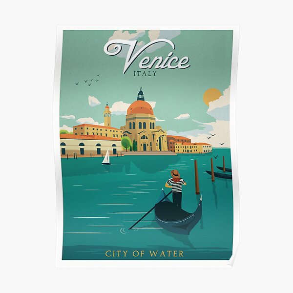 Vintage Travel Poster - Venice City of Water Poster