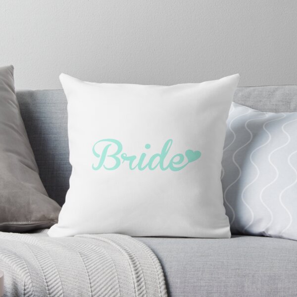 Bride Mint Throw Pillow