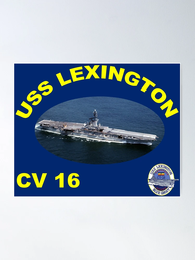 CV-16 USS Lexington At Sea (for dark colors) Poster for Sale by Nikki  SpaceStuffPlus