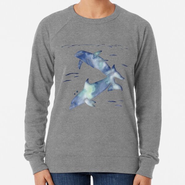 Blue Sea Dolphins Lightweight Sweatshirt