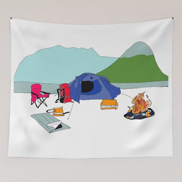 Item preview, Camping designed and sold by KitCatCards.