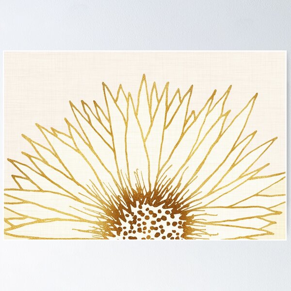 Item preview, Metallic Gold Sunflower designed and sold by Enchanted Adventure .