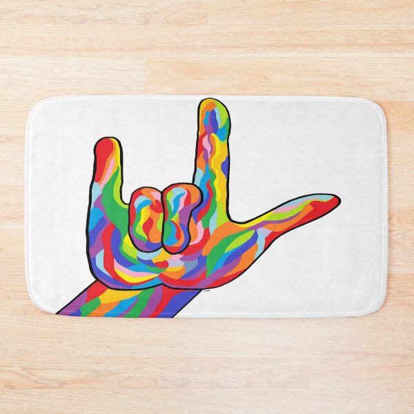 Item preview, ASL I Love You BOLD COLOR designed and sold by EloiseArt.