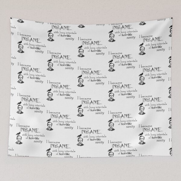 Item preview, Insane Poe Raven Writer Quotation designed and sold by 13Moons.