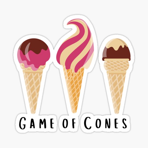 Game of Cones Sticker