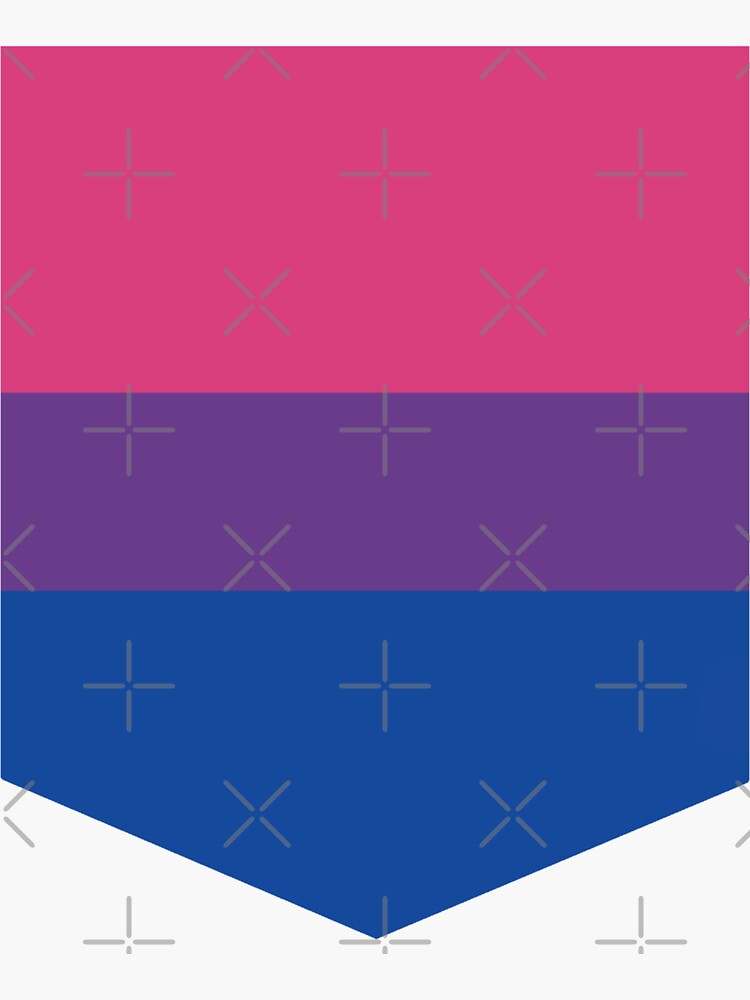 Bisexual Flag Pocket Pride Design Sticker By Skr0201 Redbubble