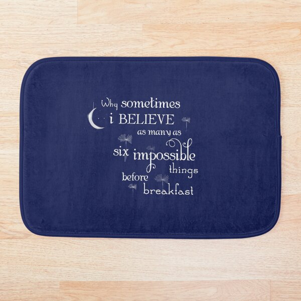 Impossible Things Moon Alice in Wonderland Bath Mat