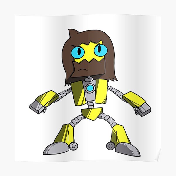 "Robot with Human Hair" Poster by OGPandaBrand Redbubble