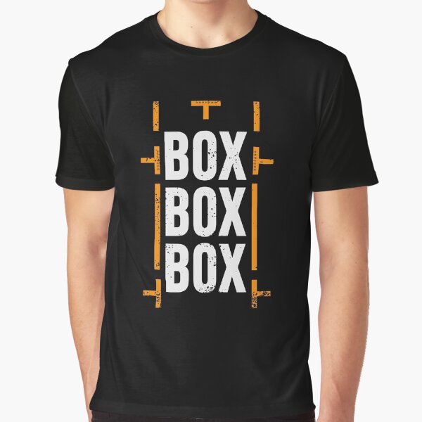 Artikel-Vorschau von „Box Box Box“ Formel-1-Renn-Pitstop-Design, designt und verkauft von David Speed Design.