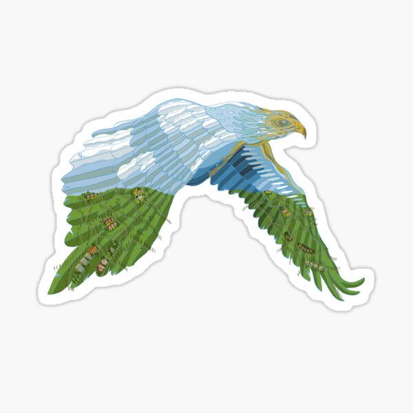 Eagle Rare in the Sky... Original Art by Lisa Rotenberg Sticker
