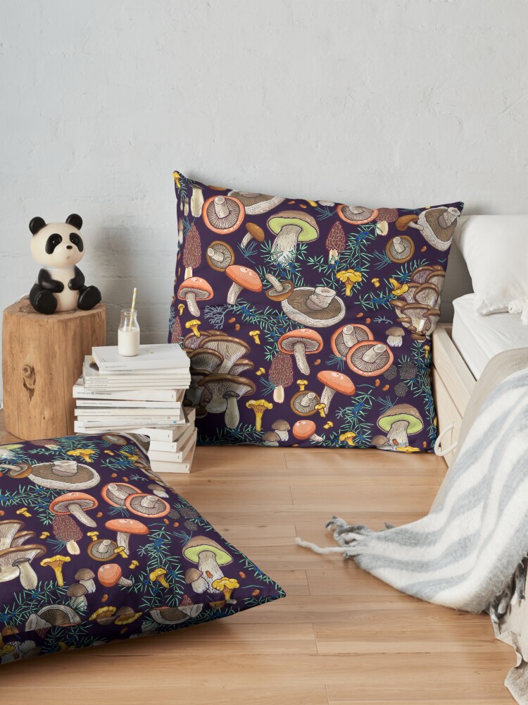 Alternate view of Dark dream forest Floor Pillow