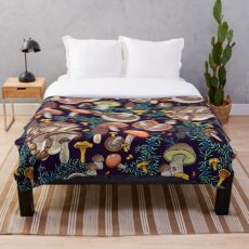 Dark dream forest Throw Blanket